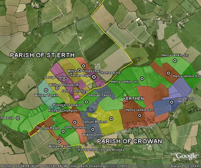 Overview of Kerthen Wood land holdings